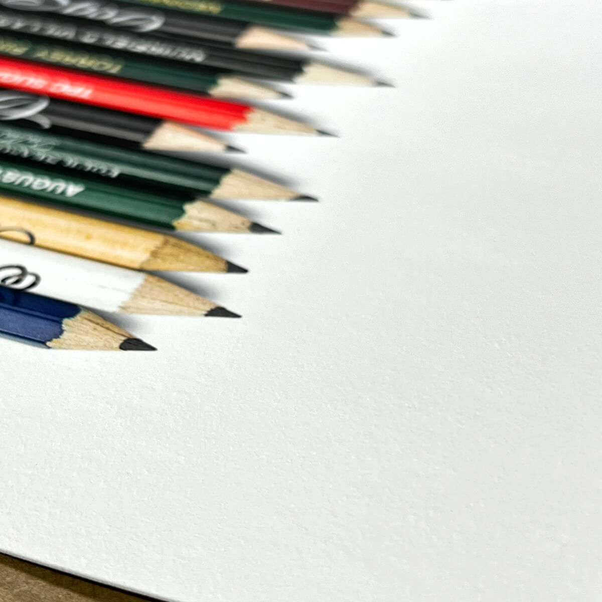 A fine art print featuring golf pencils